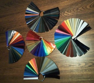 Free actual color swatches like these are always available!!!